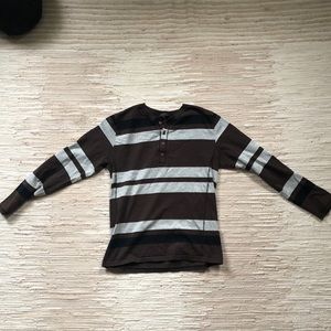 A.P.C. Rugby Henley, heathered grey, brown, black